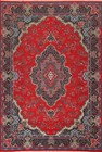 Red Floral Turkish Area Rug 10x13 ft Luxury Living Room Carpet