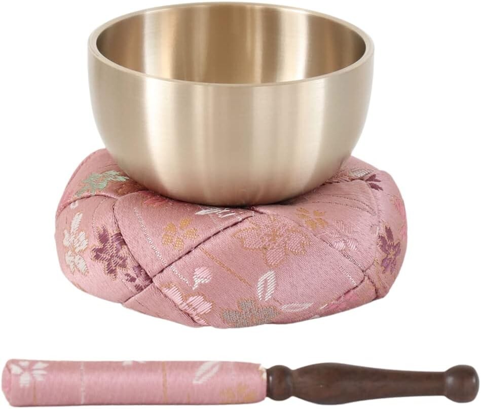Buddhist Bell Japanese Sanskrit musical instruments ORIN pink Made in Japan