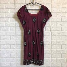 Custom made Sari Kurta tunic top or dress Salwar Kameez with diamonds embroidery