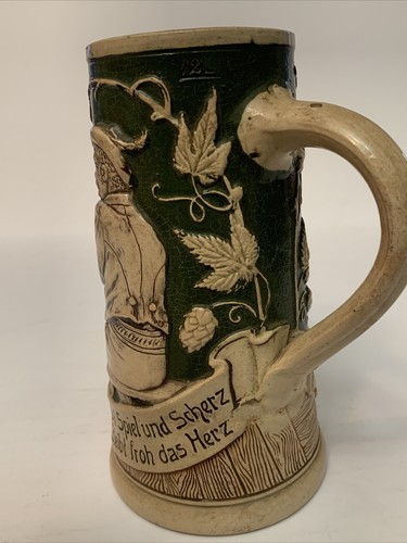 VINTAGE DEUTSCHER BIERKRUG 1752. ANTIKER HANDGEFERTIGTER DEUTSCHER BIERKRUG. - Bild 3 von 12