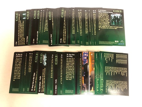 2003 CSI Complete Trading Card Set 1-100 Series 1 Strictly Ink - Picture 3 of 5