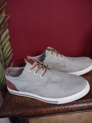 Mountain Creek Doug 045519 Grey Canvas Boat Shoes Sneakers Boys Size 7M
