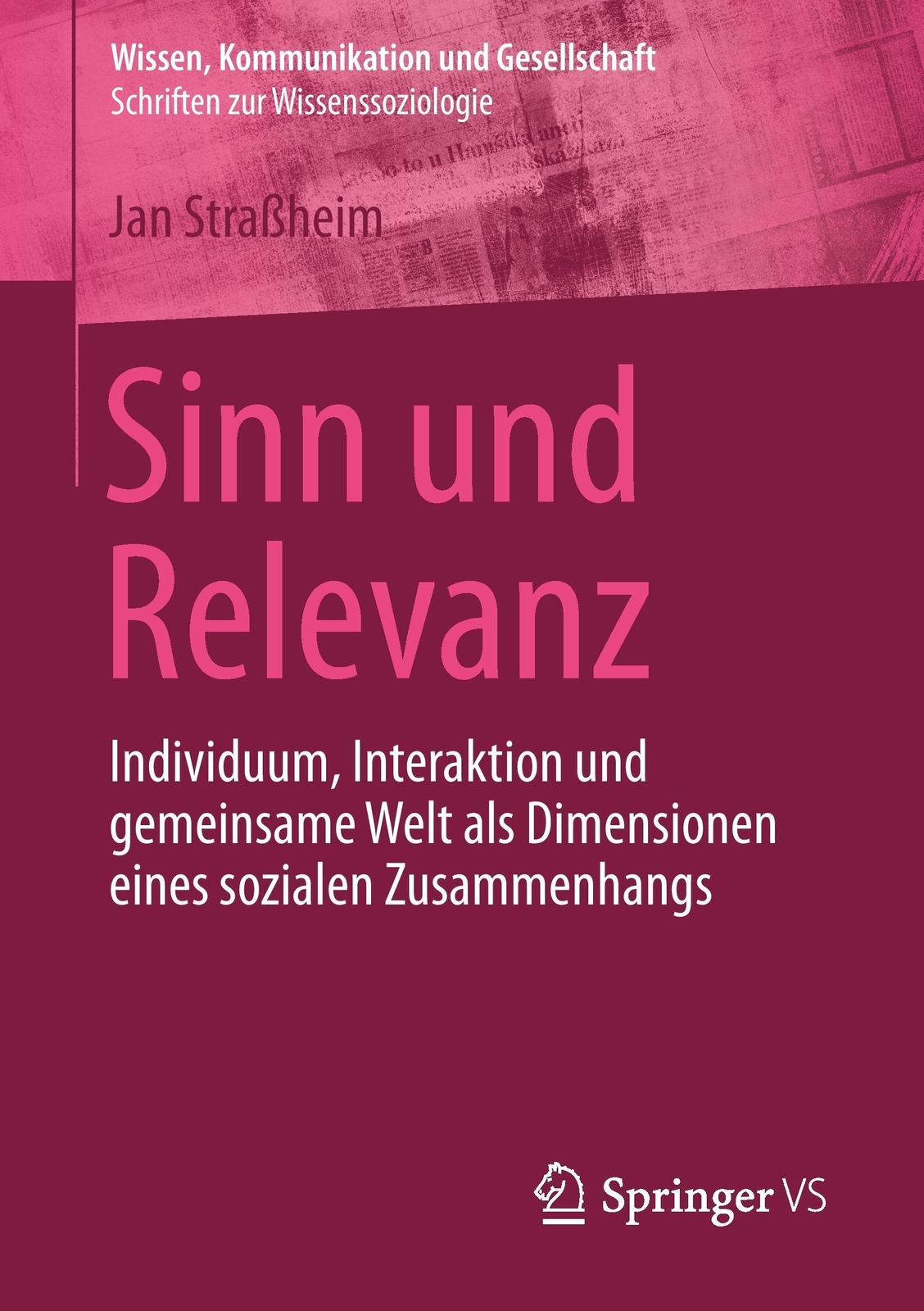 Thumbnail - Jan Straßheim | Sinn Und Relevanz | Taschenbuch | Deutsch (2014) |