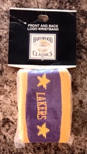 VINTAGE NBA TWO FRONT & BACK L.A. LAKERS WRISTBANDS - For Bare Feet Originals!