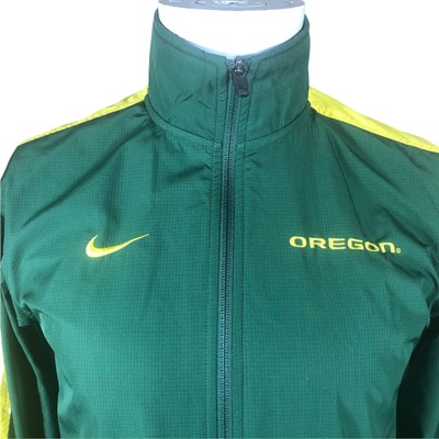 Oregon Ducks Nike Storm Fit Full Zip Green Yellow Lightweight  