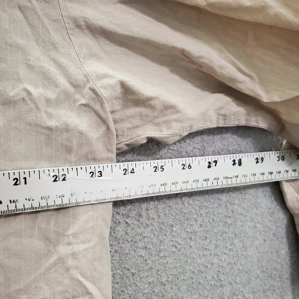 Camisa ROAR Hombres Abotonada 2XL Beige Rayas Redención Ala de Ángel Western Foto 4 de 4