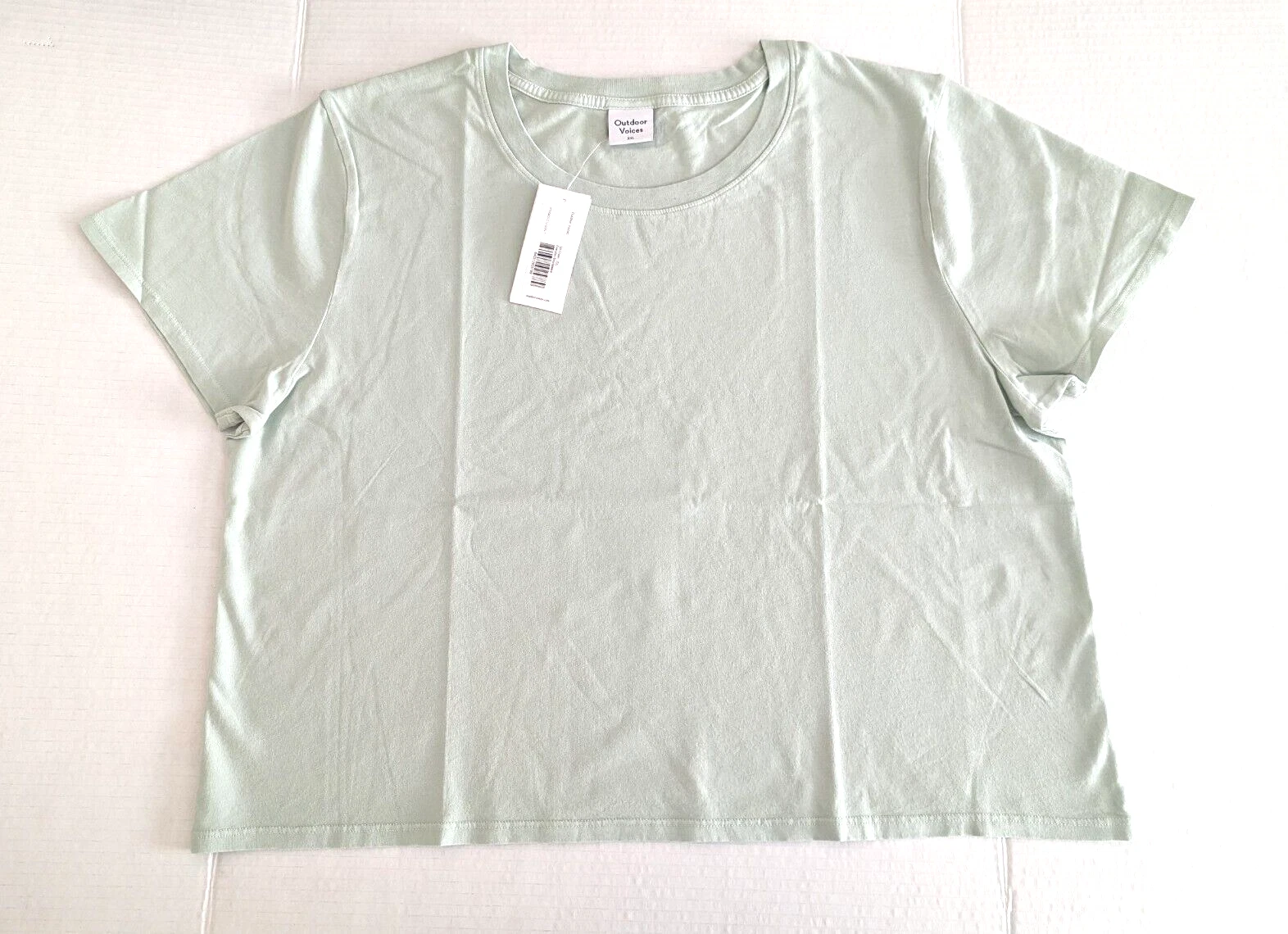 Outdoor Voice Everyday Short Sleeve Tee Women Crewneck Green Size 2XL, 2XS New