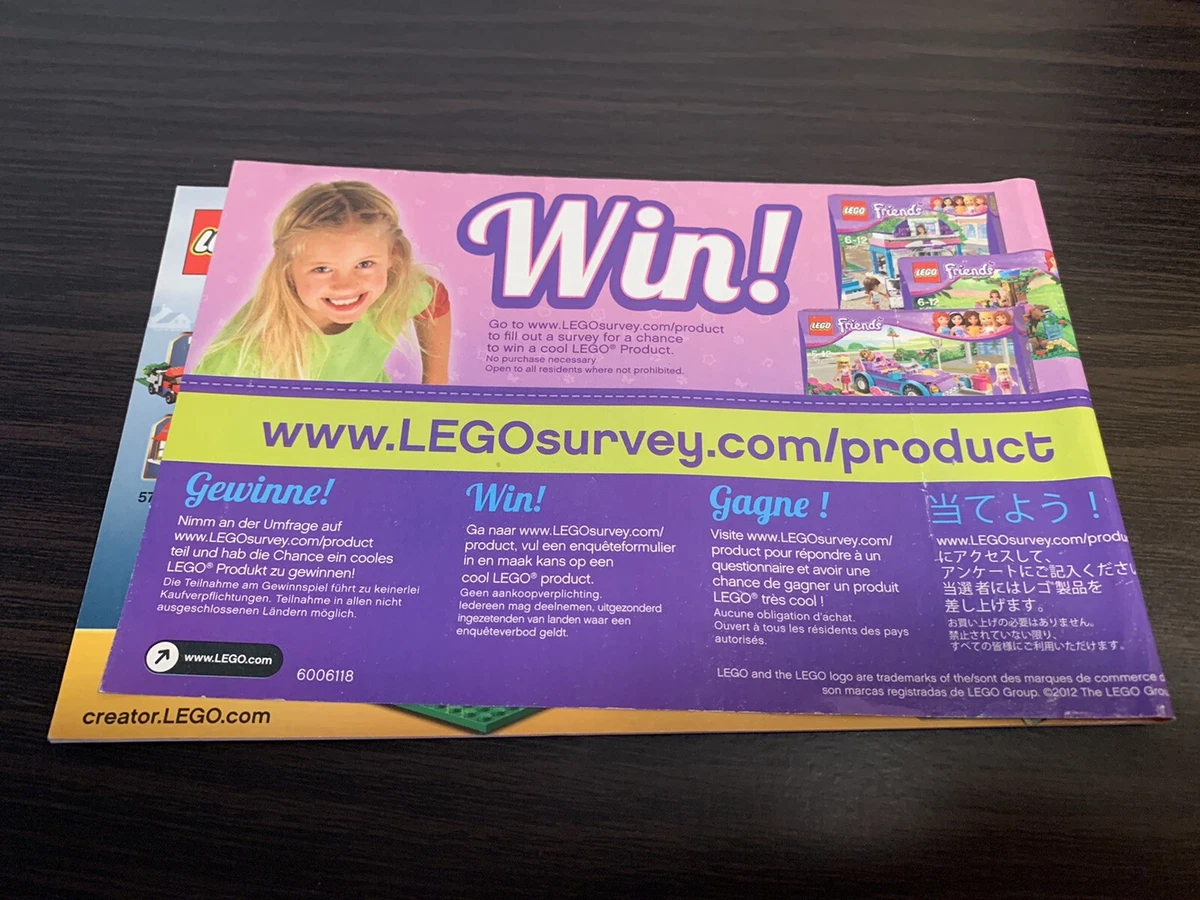 Lego Manual Only Lego Friends 3183 Instruction Book