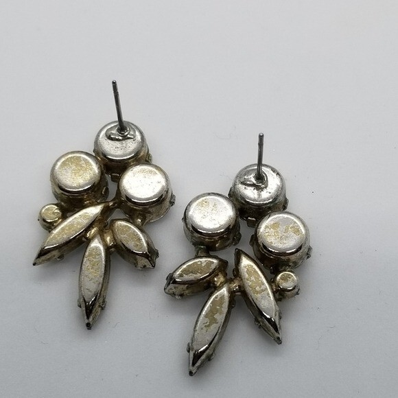 rhinestone multi-crystal post earrings - image 3