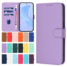 Fr Samsung Galaxy S25 Ultra S25 Edge S24 S23 S22 Plain Leather Wallet Case Strap