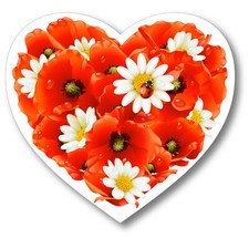 POPPIES AND DASY FLOWER DECAL 3M USA MADE STICKER CAR TRUCK WINDOW BUMPER WALL