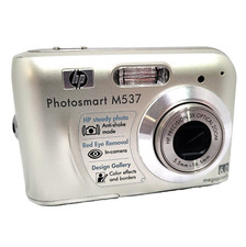 HP PhotoSmart M537 6.0MP Digital Camera -Gold M1 P.O.R LENS ERROR Parts VTG digi