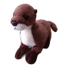 Aurora World River Sea Otter Plush Stuffed Animal 10" Brown Flopsie Toy