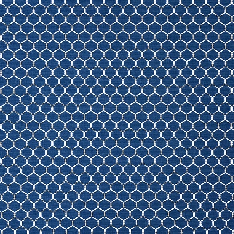 Schumacher Versatile Small Scale Jacquard Fabric- Fishnet / Marine 3.10 yd 73093 - Image 2 of 2