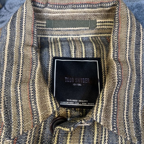Todd Snyder Italian 100 % Linen Tailored Chore Jacket Men’s Medium Worn Once - Picture 8 of 19