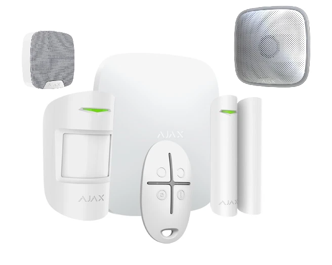 KIT ALLARME CASA NEGOZIO AJAX ANTIFURTO SENZA FILO WIRELESS CON APP AJ-HUBKIT