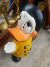 Ceramic Disney Donald Duck In Rain Coat sculpture