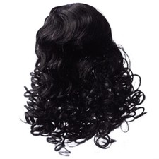 Lot of 3 Antina's Black Soft Curls with Bangs 10" Doll Wigs