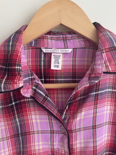 VICTORIA’S SECRET Women's Red/Pink Plaid Sleepwear Lace Details Size Small - Picture 3 of 12