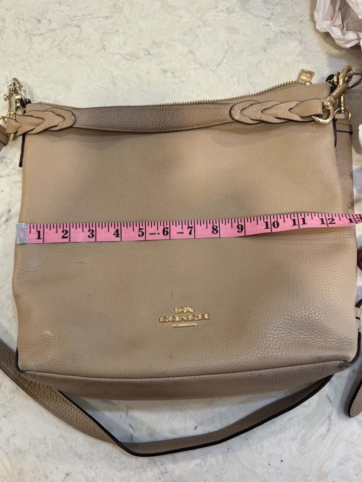 Coach Abby Duffle Pebble Leather F31507 Handbag Shoulder Purse eBay