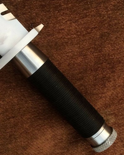 COLTELLO TATTICO COMMANDO BOWIE FATTO A MANO 5160 MOLLA ACCIAIO LS1 SYSTEM - Foto 12 di 12