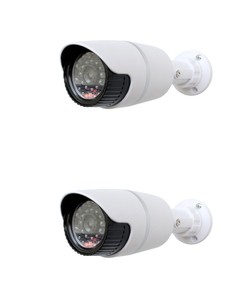2 X Dummy Security Cameras Latest Cctv Design Wall Or Ceiling