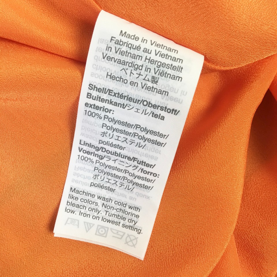 J Crew Womens 6 Petite Midi Skirt Orange Multi Stripe Accordian Pleat