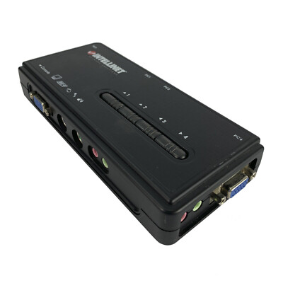 INTELLINET SLIM SWITCH KVM 4 PORTE VGA PS/2 WITH 2 CABLES