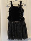 Abs Girls Black Velvet Sequin Dress Size 12 Bnwot Evening /wedding / Formal — photo 2