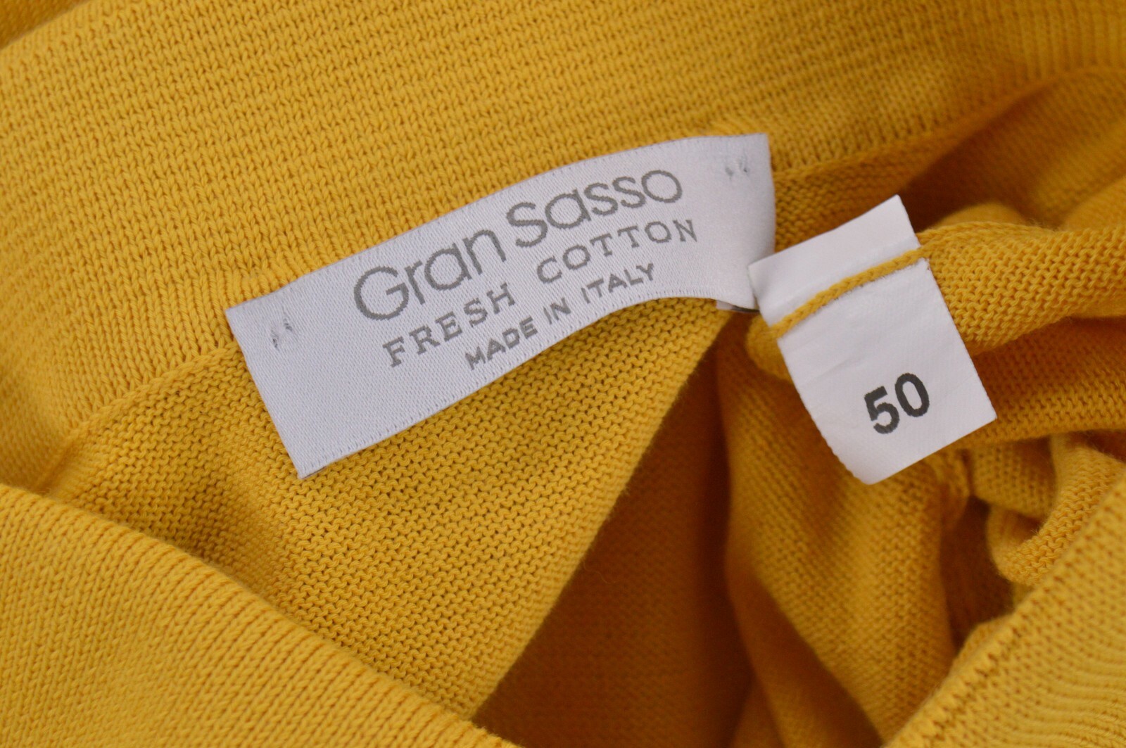 Gran Sasso NWT Polo Shirt Size 50 M in Solid Yellow image 2