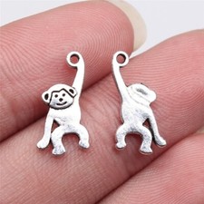 Free Ship 480 Pcs Antique Silver Monkey Charms Pendant 16X8MM C14163