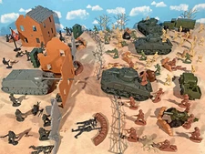 WWII Battle of the Bulge Playset #3 - "Patton's Charge" - 54mm Plastic Soldiers