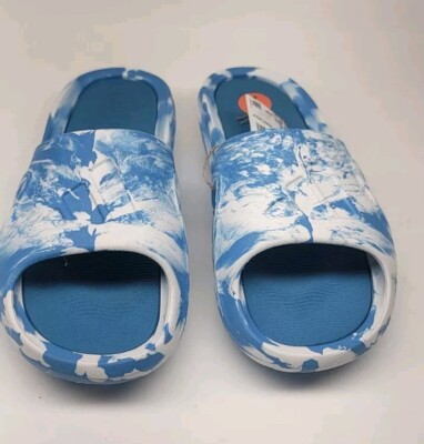 Adidas Adicane Unisex Slides. US Men 7. Women 8. White And Bkue Confort Foam...