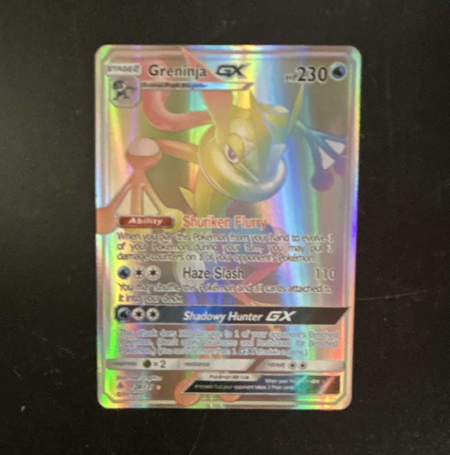 Pokémon Company Greninja GX Secret Rare SM Forbidden Light 133/131 230HP Holo