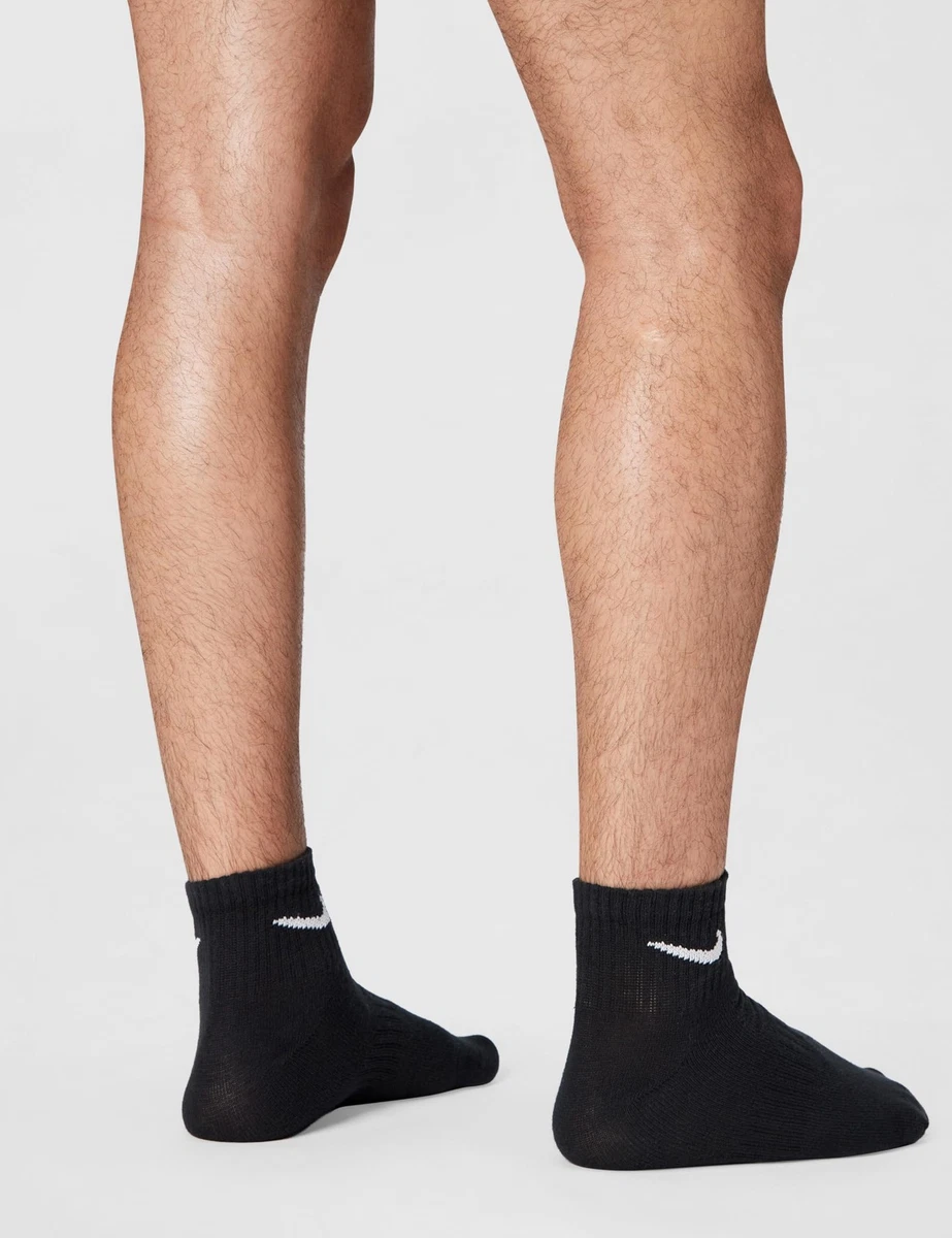 Nike Unisex Everyday Lightweight Ankle (3 Paar) Socken, Black/White, L 42-46