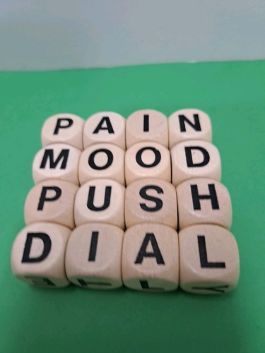 Boggle Game 16 Wooden Letter Cubes w Storage Container, Box, Directions - Picture 5 of 11