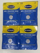 Dr. Scholl's Dry, Cracked Skin, Ultra Hydrating Foot Mask, 4 Pairs Moisturizing