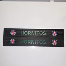 Hornitos Chicago Cubs Logo Rubber Bar Mat Set, 2-Piece Bar Runner Drip Rail