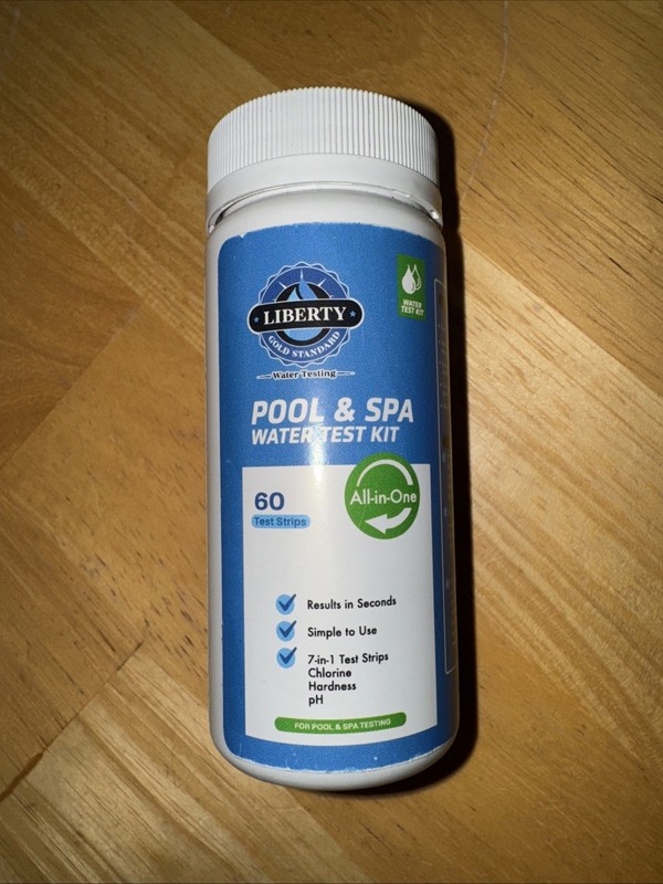 Liberty Pool and Spa Water Test Kit Strips 7 in 1 Quick Super Accurate 55 Count
