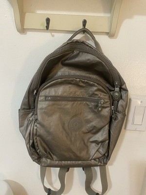 Kipling Backpack Medium Sized Bag Silver Grey Light Use