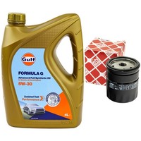 MotoröL Set Gulf Formula G 5W-30 4 Liter + ÖLfilter FüR Chevrolet Daewoo Opel