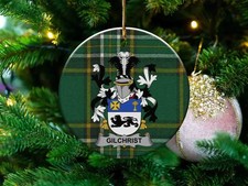 Gilchrist Surname Irish Coat Of Arms Ceramic Ornament