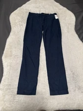 New Gap Mens Blue Plaid Skinny Chino Pants Size 29x30 NWT