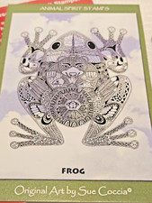 Frog Animal Spirits Cling Stamp Art by Sue Coccia NIP Animal Spirit Stamps