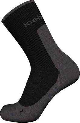 Icebreaker Merino Hike+ Light Crew Men Wandersocken Trekking black obsidian