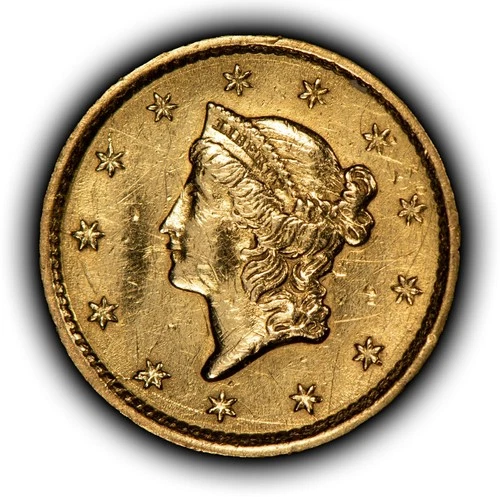 1852 G$1 Liberty Head Gold Dollar - Type 1 - Authentic US Coin - SKU-G6008