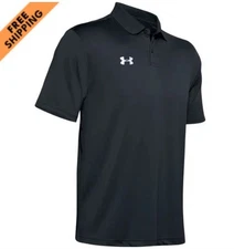 NEW Mens UA Under Armour Polo Golf Shirt #1351322 - Size MEDIUM - BLACK  $55.00