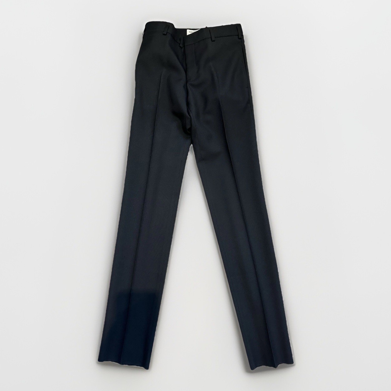 Saint Laurent Pantalone Abito Nero Lana 44