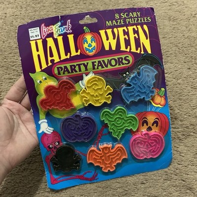 Vintage Lisa Frank Halloween Party Favors 8 Scary Maze Puzzles New Sealed!