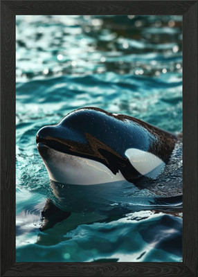 Orca Walmörder gerahmtes Wandbild Poster Leinwanddruck Bild